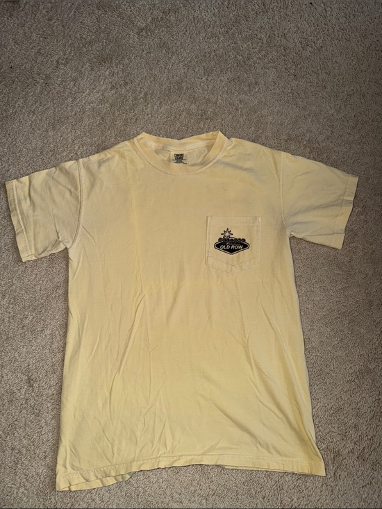 Old Row Other - Old Row Men's Short Sleeve Pocket Tee in Pale Yellow